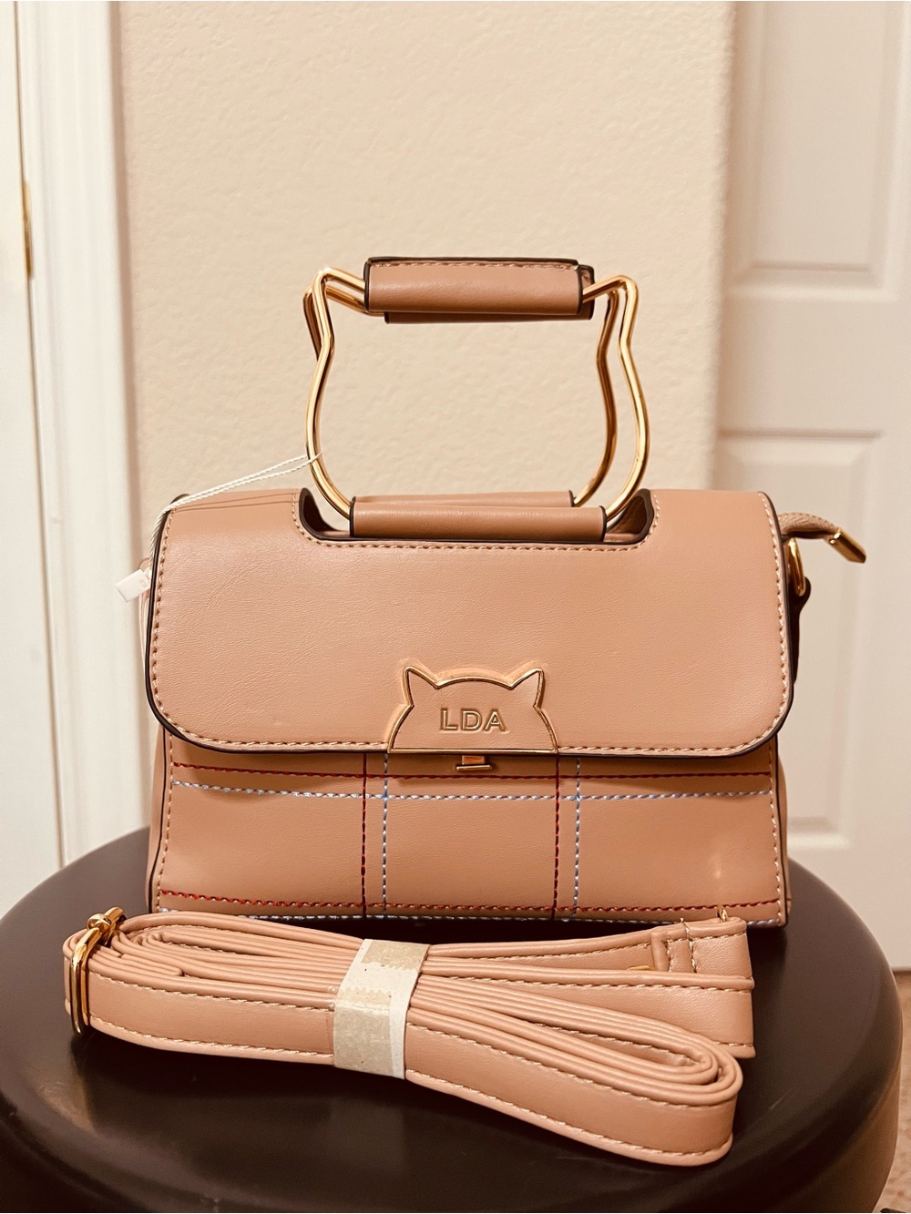 Pink Top-Handle Crossbody Bag